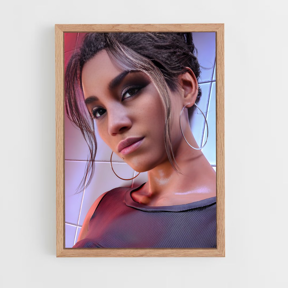 Poster Éclat d'Ombre – affiche Cyberpunk (vue 4)